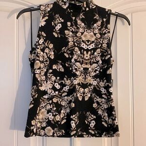 Guess Black and Cream Floral Print 2 piece set Size M